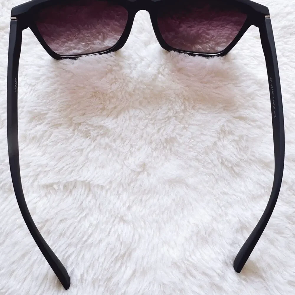 Ora Charcoal Angular Frame Sunglasses - Picture 7 of 11